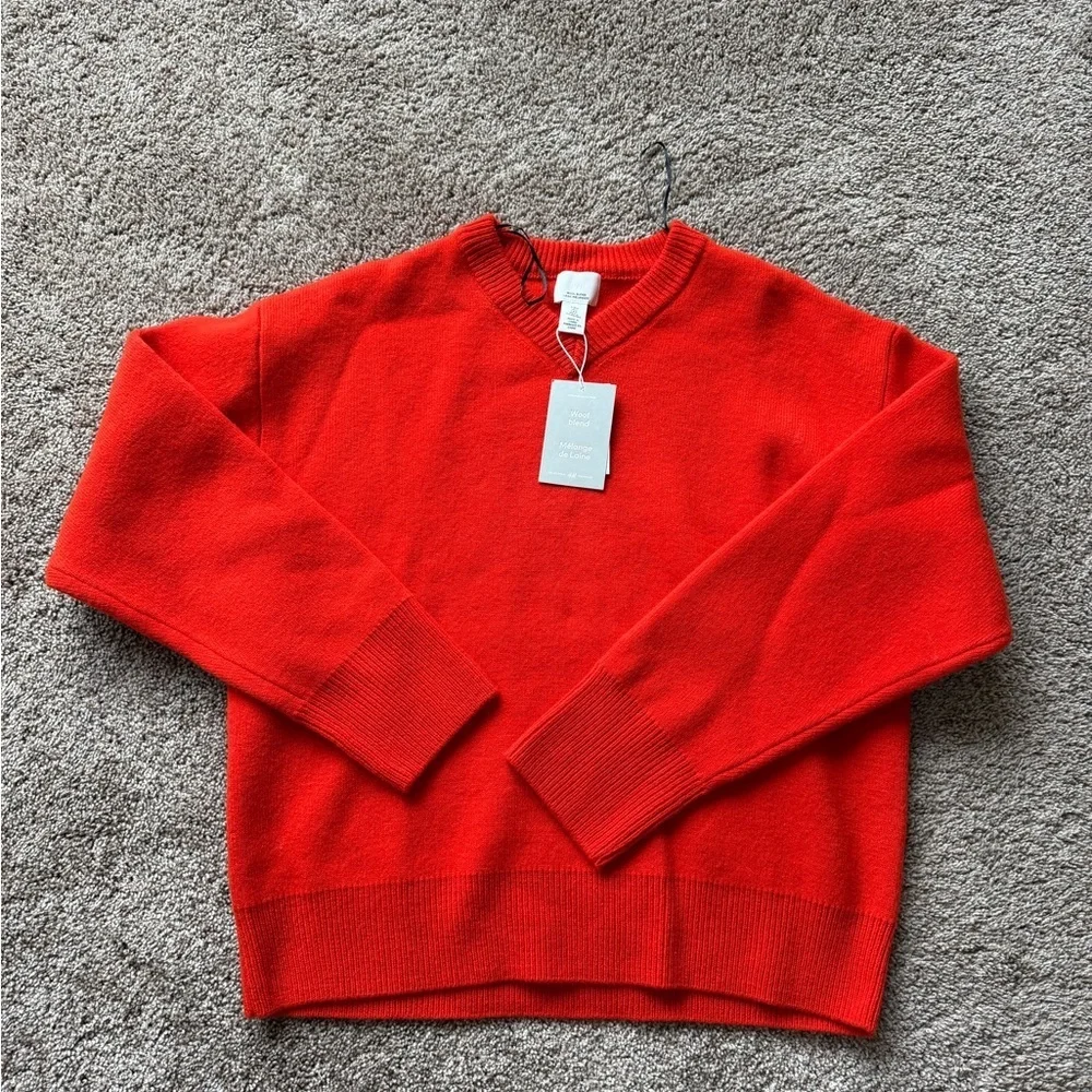 H&M Premium Wool Blend Vibrant Red Women's Sweaters NWT Szs‎ (XS & S )